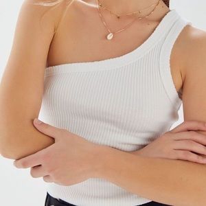 Urban Outfitters ribbed one shoulder tank top